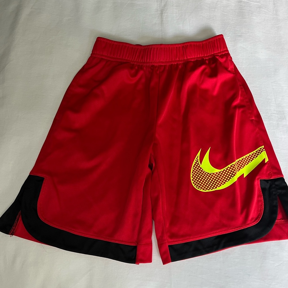 Boys Nike Red and Black Athletic Shorts Sz M